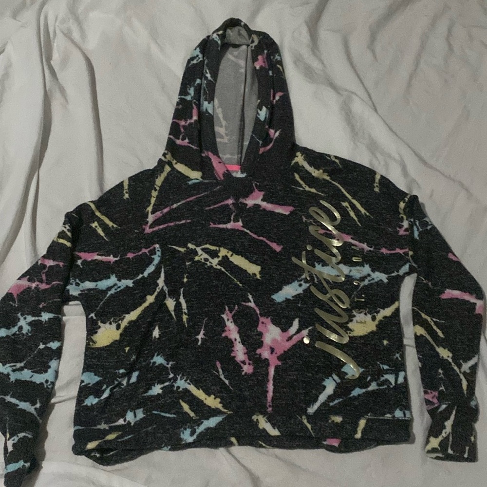 Rainbow long black sleeve sweater